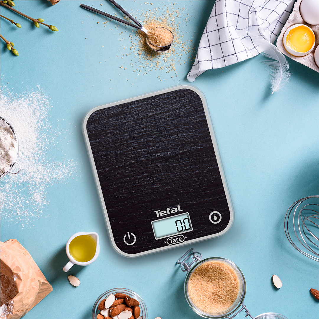 Virtuvinės svarstyklės Tefal Optiss, tamsiai pilkos