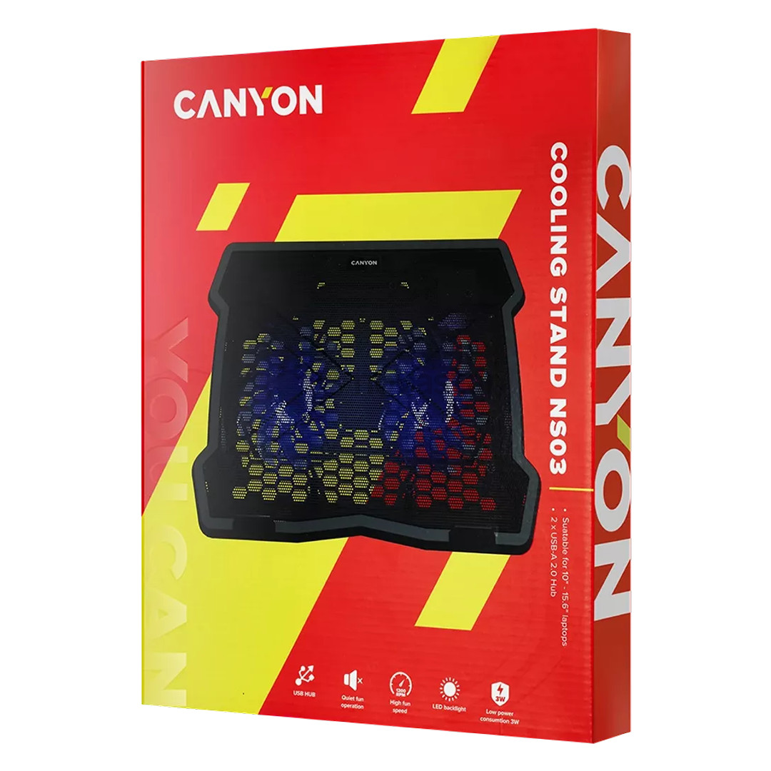 Canyon NS-03 Cooling Stand, 15,6'', black - Notebook cooling stand