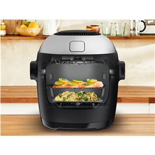 Karšto oro gruzdintuvė ir multifunkcinis puodas Tefal Actifry, 6 L, 1334 W, juodas