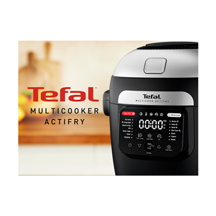 Karšto oro gruzdintuvė ir multifunkcinis puodas Tefal Actifry, 6 L, 1334 W, juodas