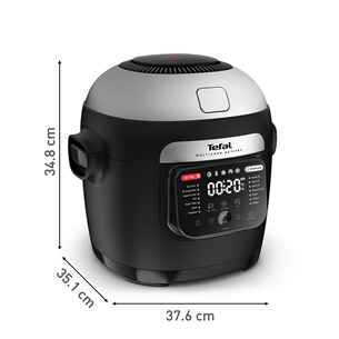 Karšto oro gruzdintuvė ir multifunkcinis puodas Tefal Actifry, 6 L, 1334 W, juodas