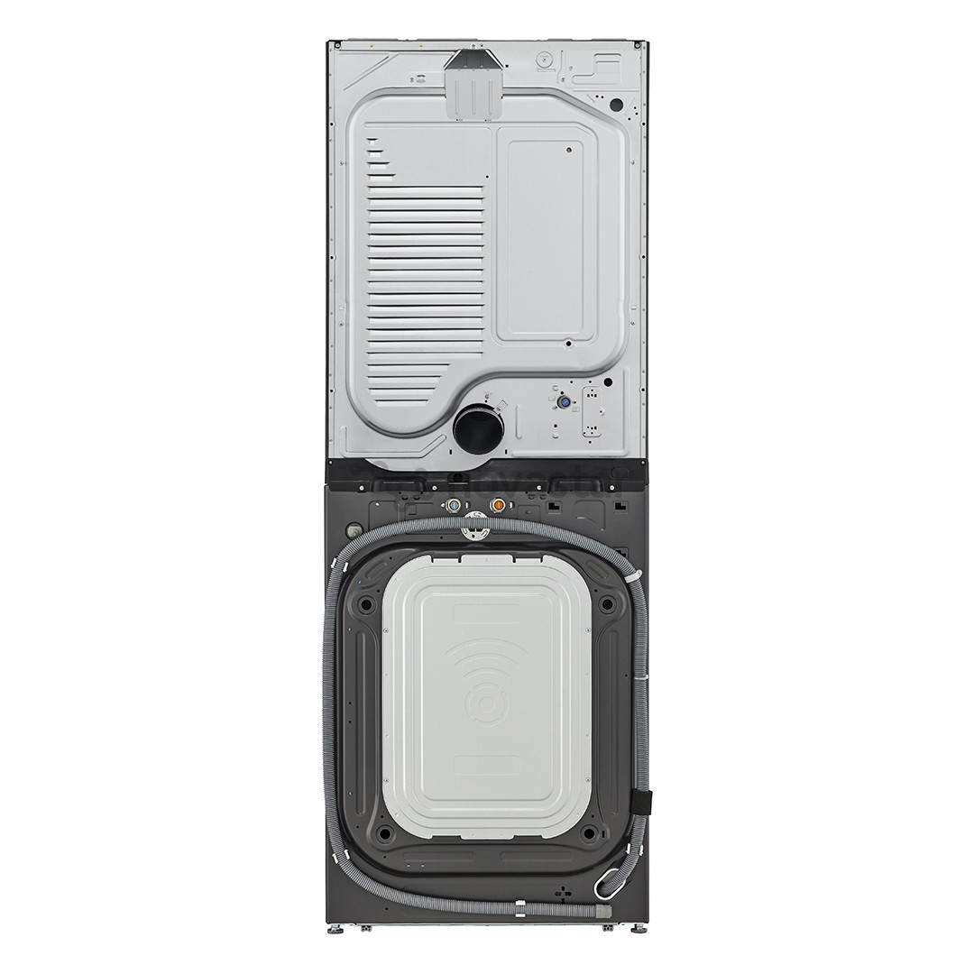 LG, 12 кг + 10 кг, глубина 66 см, 1400 об/мин, черный - Стиральная машина + сушильная машина