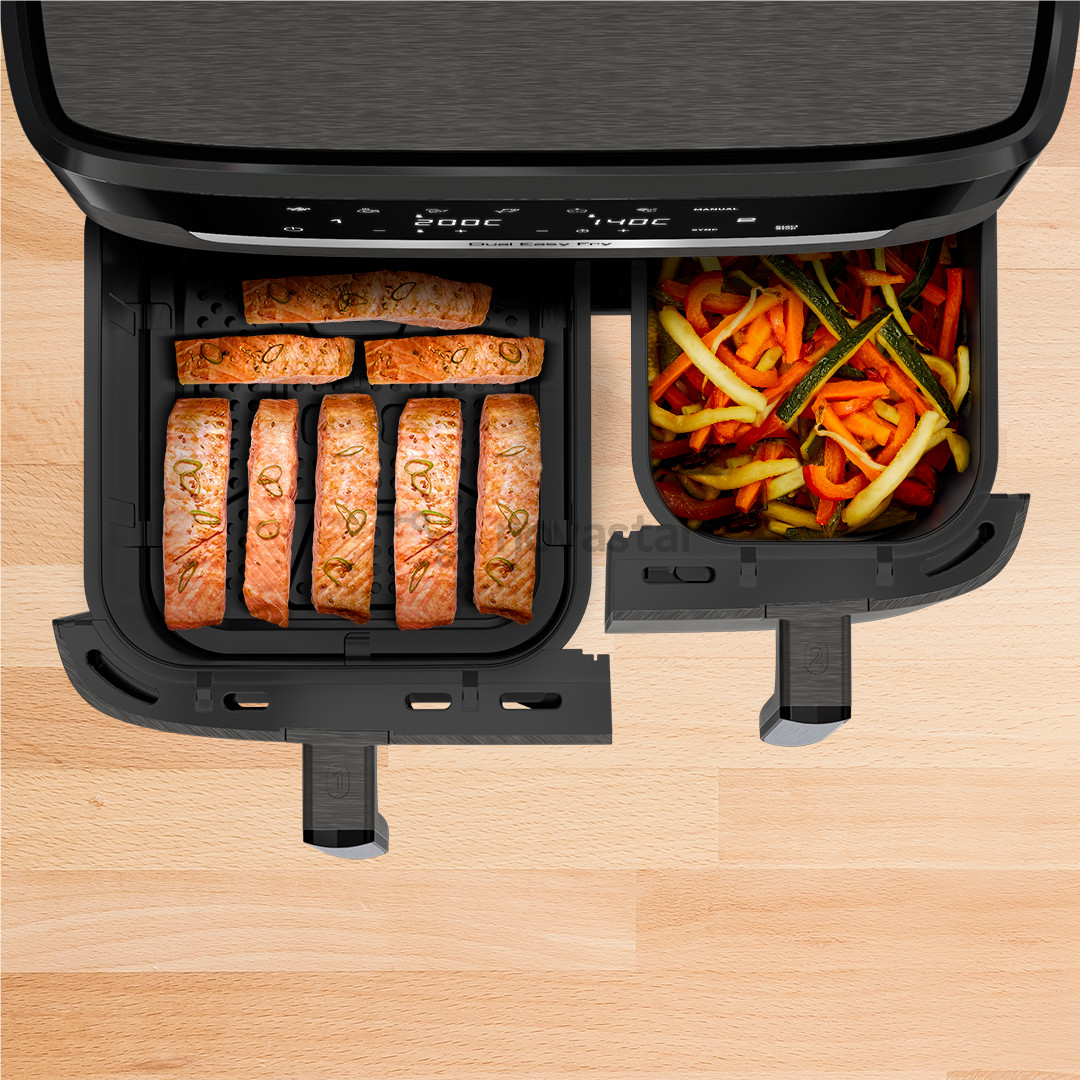 Tefal XXL Dual Easy Fry, 2700 W, 11 L, pilka - Karšto oro gruzdintuvė