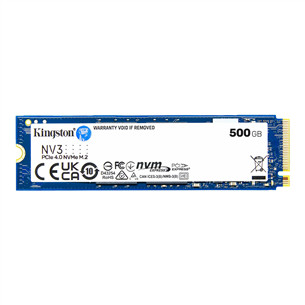 Kingston NV3, 500 GB, M.2, PCIe 4.0, mėlynas - SSD diskas