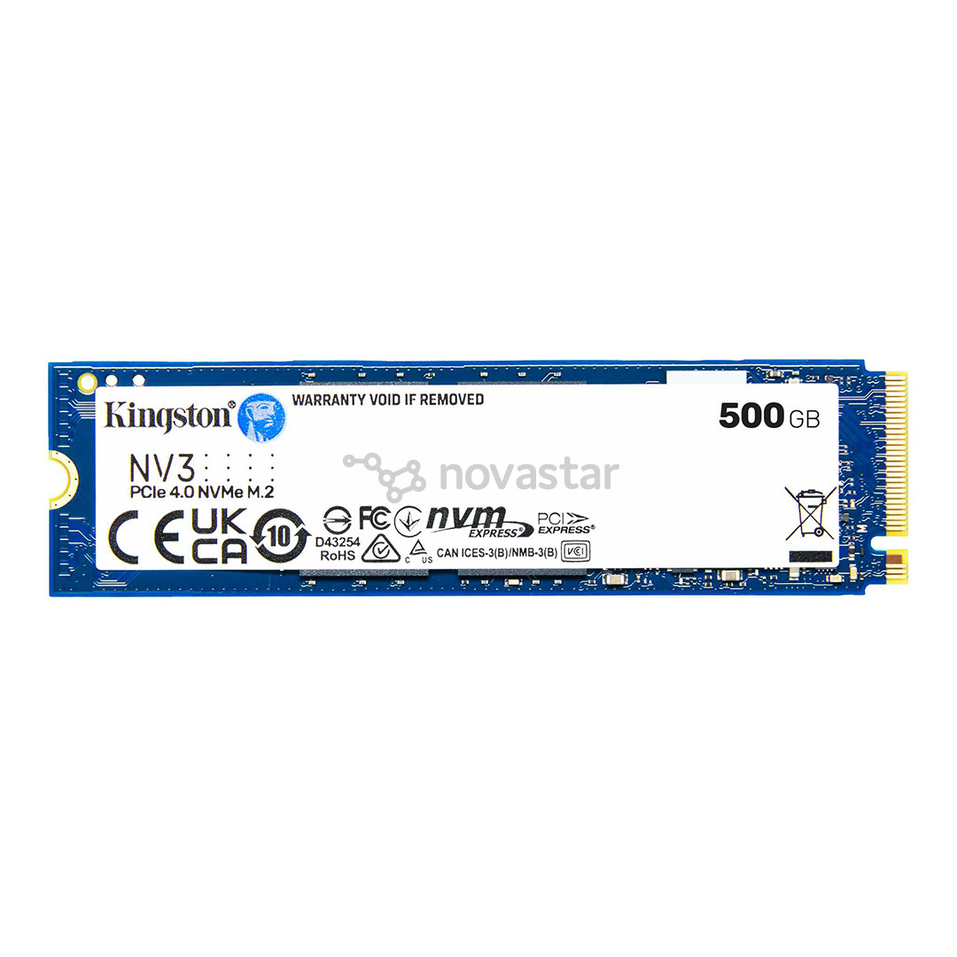 Kingston NV3, 500 GB, M.2, PCIe 4.0, mėlynas - SSD diskas
