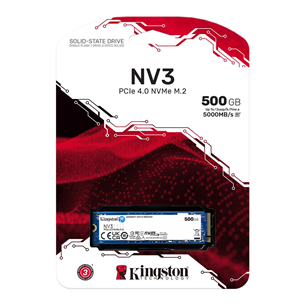 SSD Kingston NV3, 500 GB, M.2, PCIe 4.0, mėlynas
