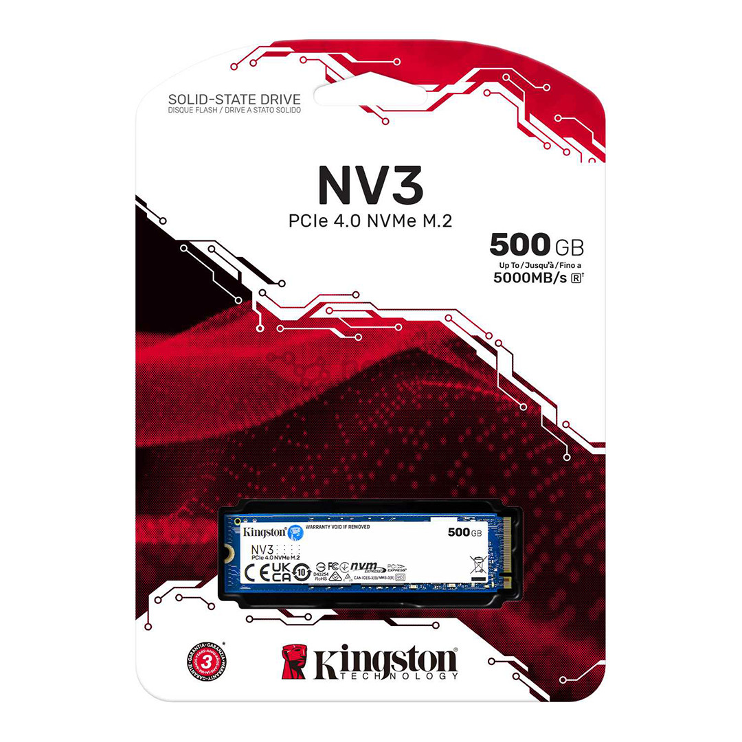 Kingston NV3, 500 GB, M.2, PCIe 4.0, mėlynas - SSD diskas
