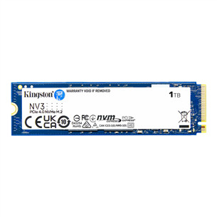 Kingston NV3, 1 ТБ, M.2, PCIe 4.0, синий - SSD SNV3S/1000G
