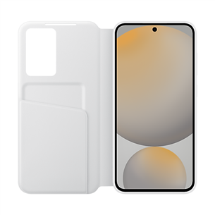 Samsung Smart View Wallet, Galaxy S24 FE, baltas - Dėklas