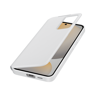 Samsung Smart View Wallet, Galaxy S24 FE, baltas - Dėklas