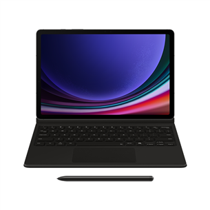 Dėklas Samsung Book Cover Keyboard, Galaxy Tab S9 / S9 FE, AI key, juodas