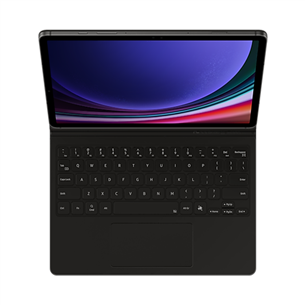 Dėklas Samsung Book Cover Keyboard, Galaxy Tab S9 / S9 FE, AI key, juodas