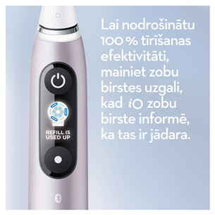 Braun Oral-B iO 9, su kelioniniu dėklu, rožinis - Elektrinis dantų šepetėlis