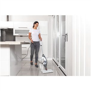 Shark Klik n’ Flip, baltas/pilkas - Garų valiklis