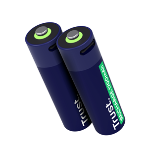 Įkraunamos baterijos Trust USB-C rechargeable AA batteries, 2 vnt.