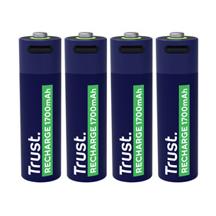 Trust USB-C rechargeable AA batteries, 4 vnt. - Įkraunamos baterijos
