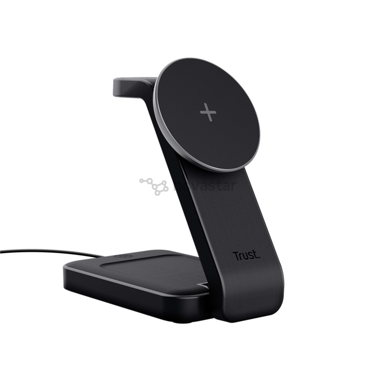 Belaidė įkrovimo stotelė Trust Viro 3-in-1 Wireless Magnetic Charge Stand, Qi, juoda