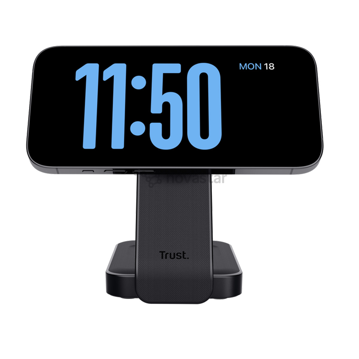 Belaidė įkrovimo stotelė Trust Viro 3-in-1 Wireless Magnetic Charge Stand, Qi, juoda