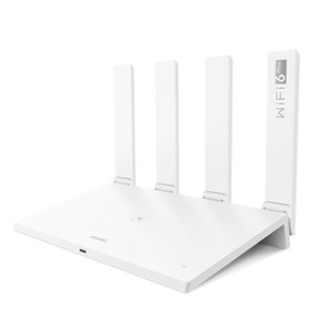 Wi-Fi maršrutizatorius Huawei WiFi AX3 (Dual-core), 3000 Mb/s, Wi-Fi 6, baltas