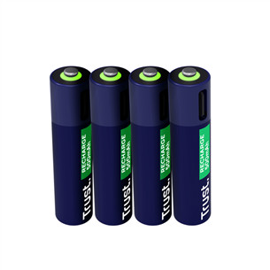 Trust USB-C rechargeable AAA batteries, 4-pack - Rechargeable batteries 25671