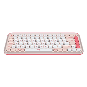 Belaidė klaviatūra Logitech POP Icon Keys, US, rožinė/balta