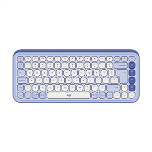 Belaidė klaviatūra Logitech POP Icon Keys, US, violetinė/balta