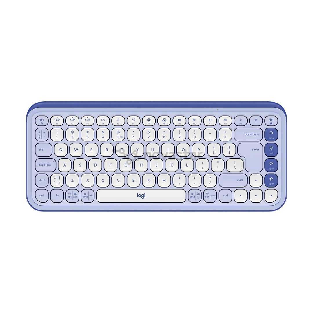 Belaidė klaviatūra Logitech POP Icon Keys, US, violetinė/balta