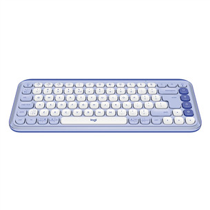Belaidė klaviatūra Logitech POP Icon Keys, US, violetinė/balta
