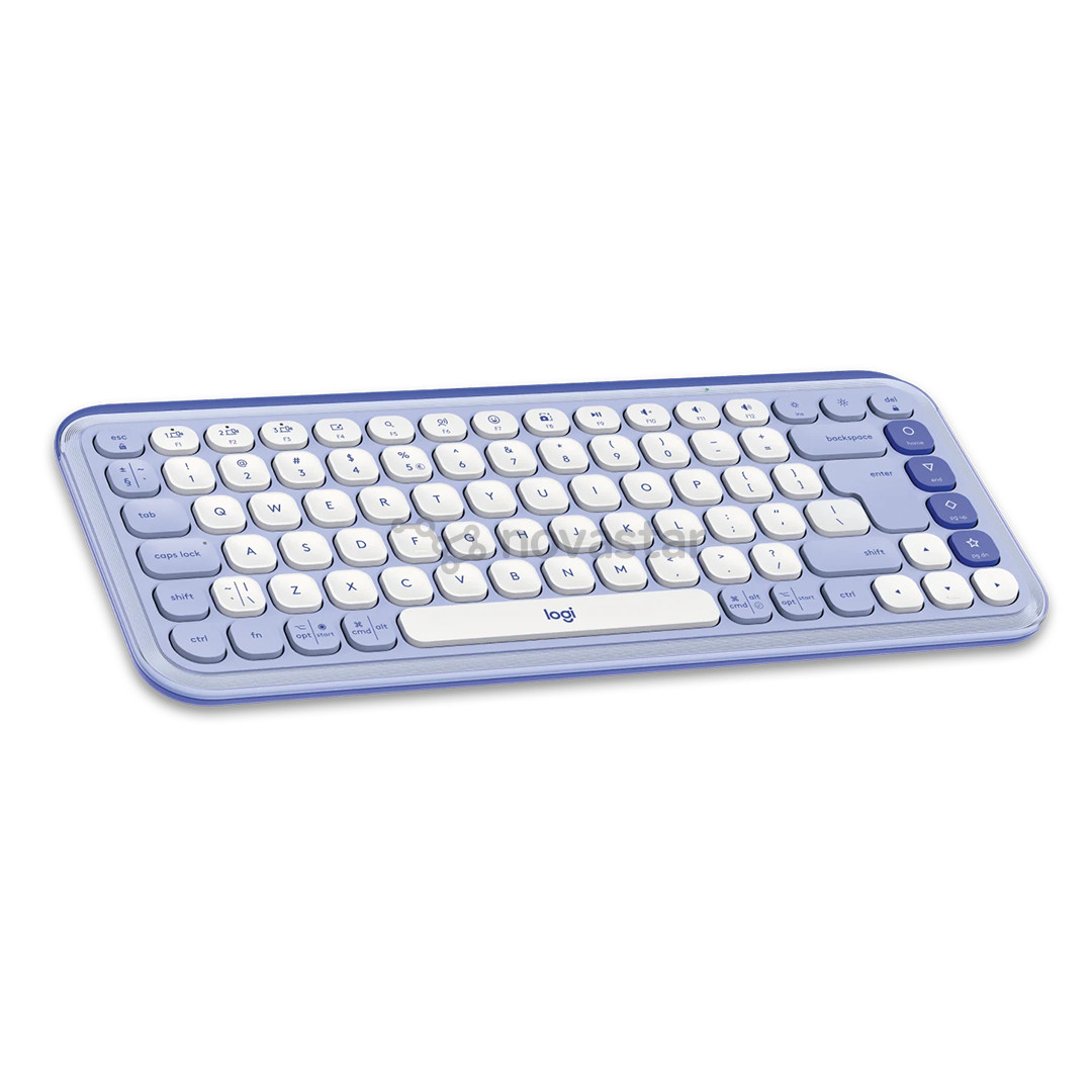 Belaidė klaviatūra Logitech POP Icon Keys, US, violetinė/balta
