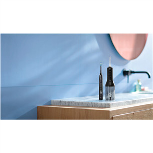 Irigatorius + elektrinis dantų šepetėlis Philips Sonicare Cordless Power Flosser, juodas