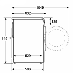 Bosch Series 6, 10 kg, gylis 58,8 cm, 1400 aps./min - Skalbimo mašina
