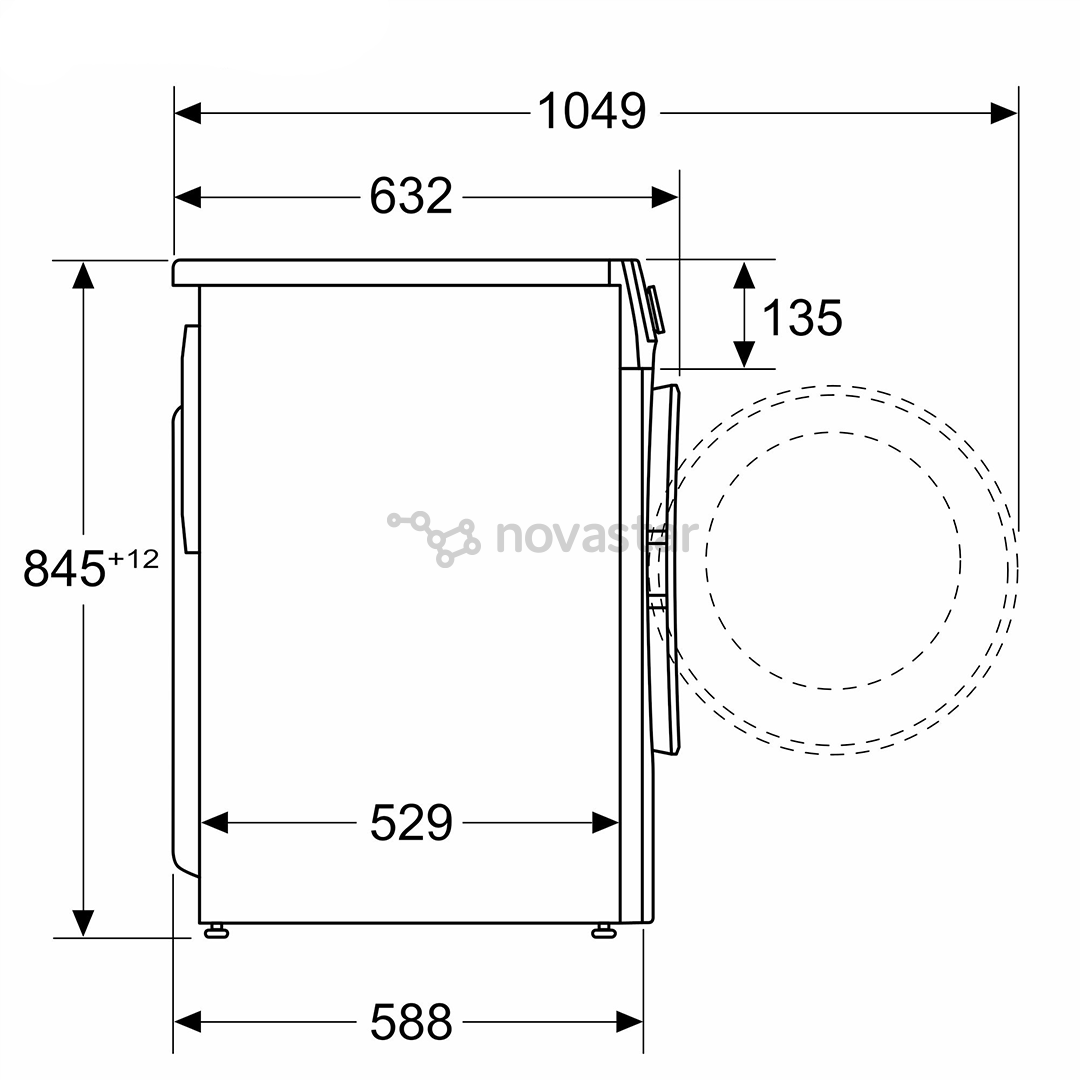 Bosch Series 6, 10 kg, gylis 58,8 cm, 1400 aps./min - Skalbimo mašina