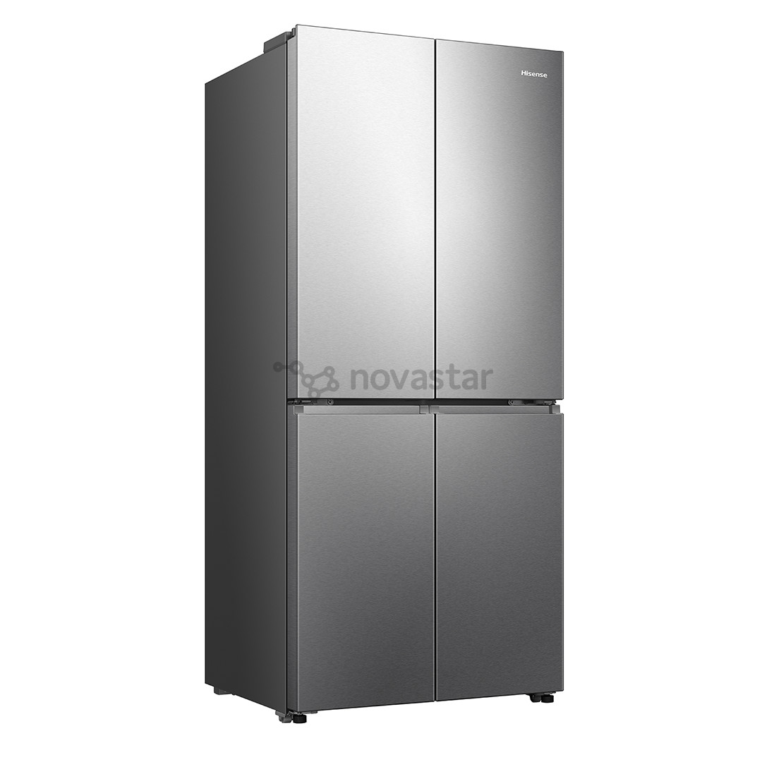 Hisense, Cross Door, No Frost, 483 L, aukštis 179 cm, pilkas - SBS šaldytuvas