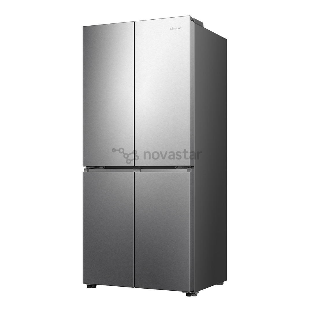 Hisense, Cross Door, No Frost, 483 L, aukštis 179 cm, pilkas - SBS šaldytuvas