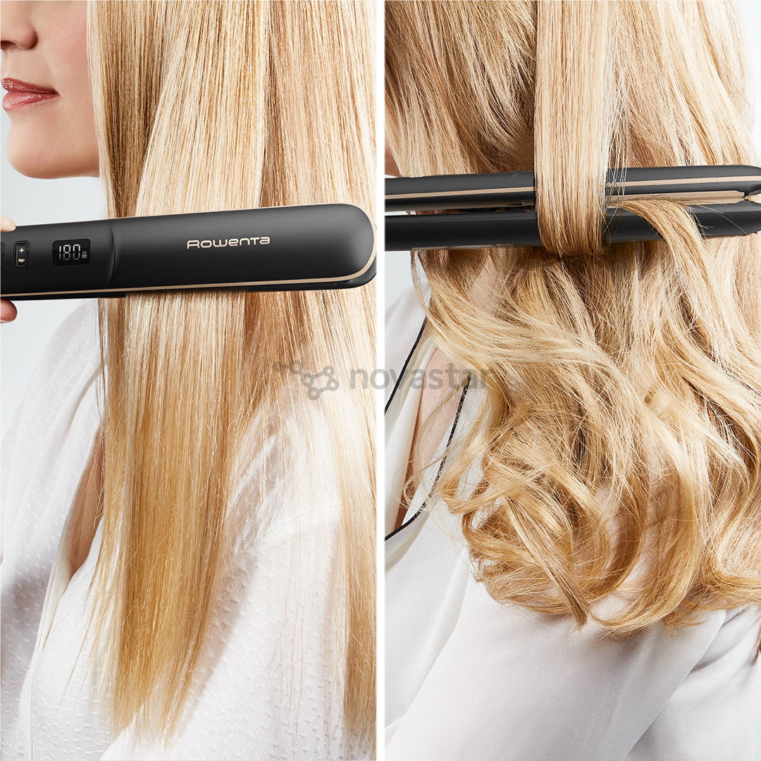 Rowenta Express Shine, black/golden - Straightener