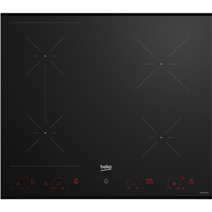 Beko, IndyFlex, plotis 59 cm, juoda - Įmontuojama indukcinė kaitlentė HII64822SUFT