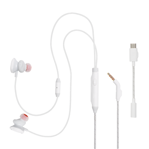 Ausinės JBL Quantum 50C, USB-C, baltos