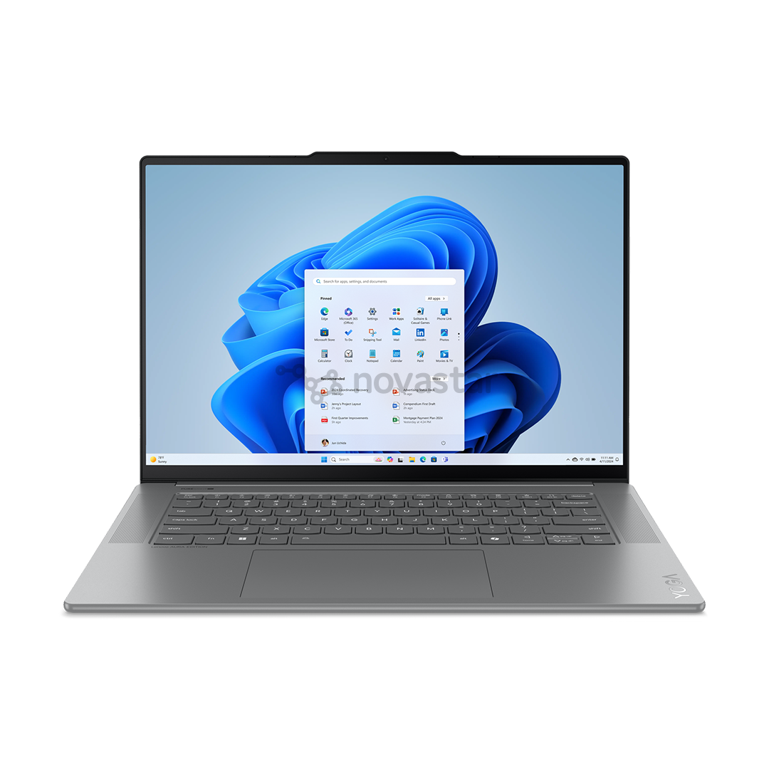 Lenovo Yoga Slim 7i 15ILL9, 15.3'', 2.8K, WQXGA+, Ultra 7, 32 GB, 512 GB, Copilot+, ENG, pilkas - Nešiojamasis kompiuteris