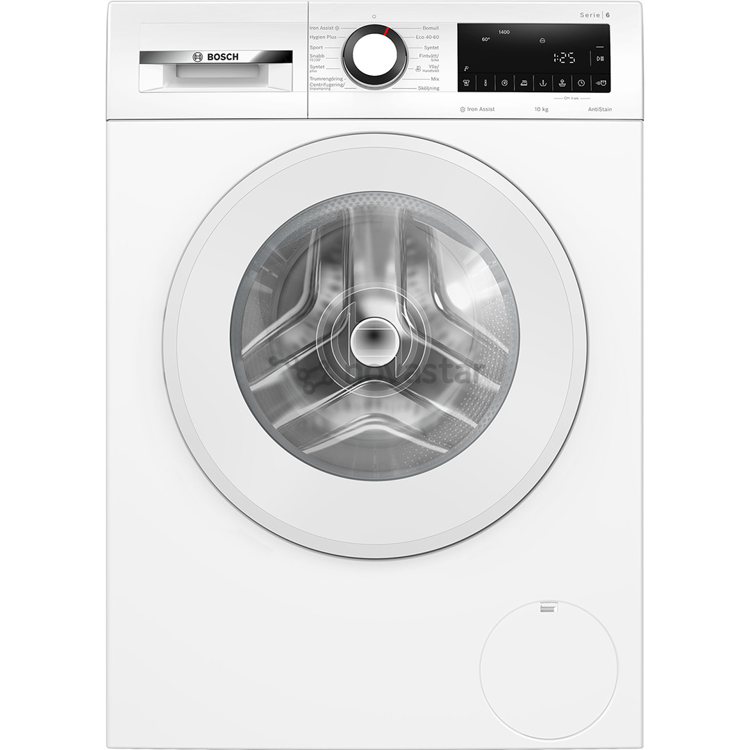 Skalbimo mašina Bosch, Series 6, 10 kg, gylis 58.8 cm, 1400 rpm