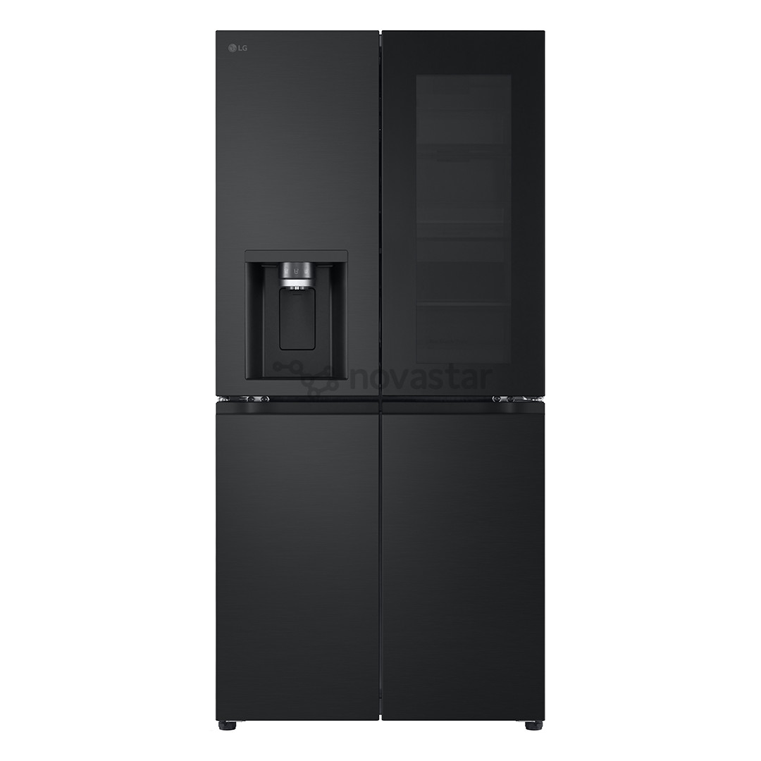 LG, NoFrost, Instaview, 508 L, aukštis 179 cm, juodas - SBS Šaldytuvas