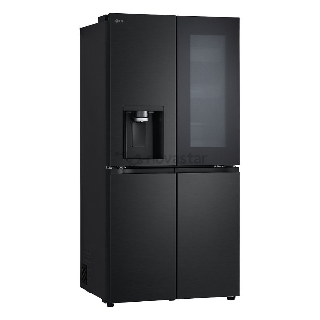 LG, NoFrost, Instaview, 508 L, aukštis 179 cm, juodas - SBS Šaldytuvas