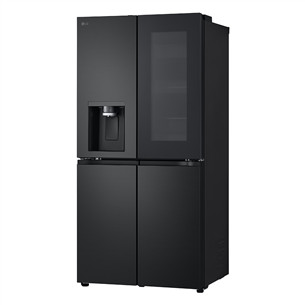 LG, NoFrost, Instaview, 508 L, aukštis 179 cm, juodas - SBS Šaldytuvas