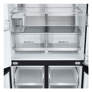 LG, NoFrost, Instaview, 508 L, aukštis 179 cm, juodas - SBS Šaldytuvas