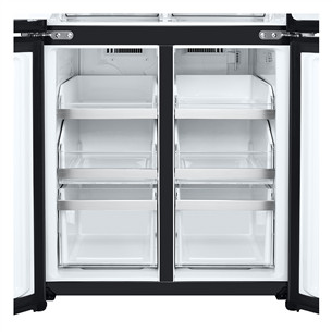 LG, NoFrost, Instaview, 508 L, aukštis 179 cm, juodas - SBS Šaldytuvas