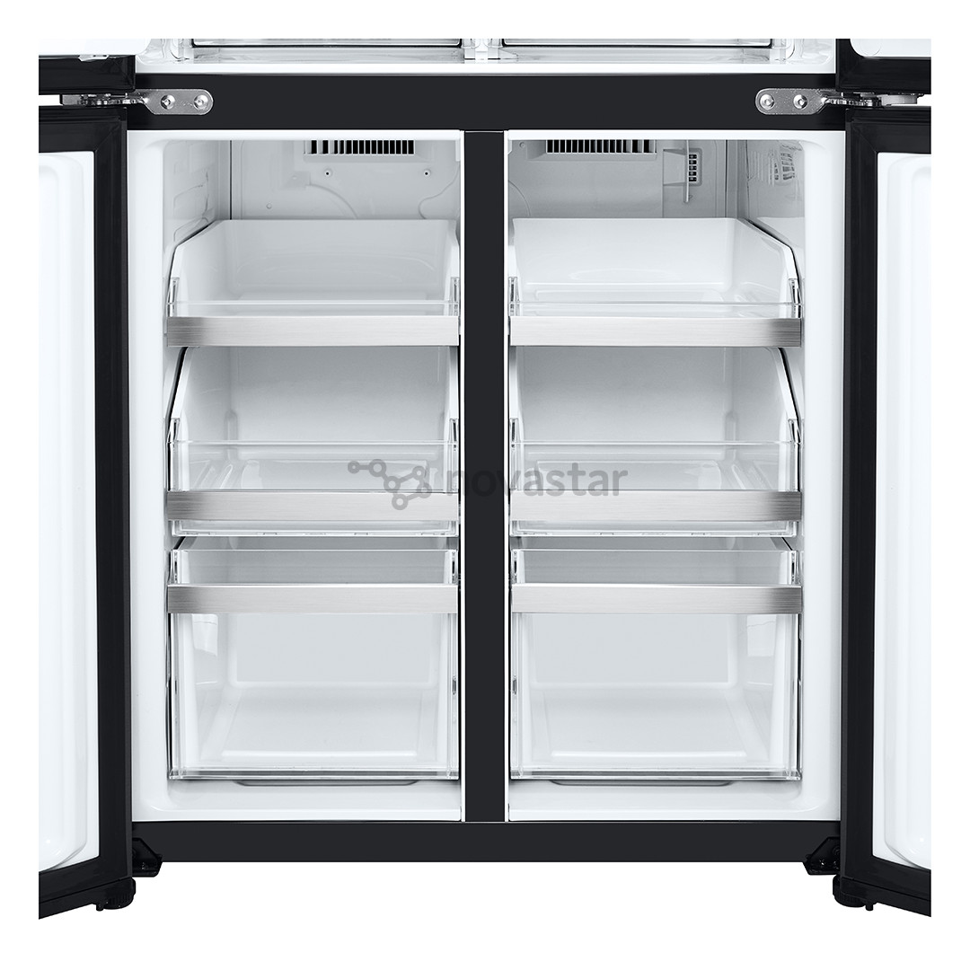 LG, NoFrost, Instaview, 508 L, aukštis 179 cm, juodas - SBS Šaldytuvas