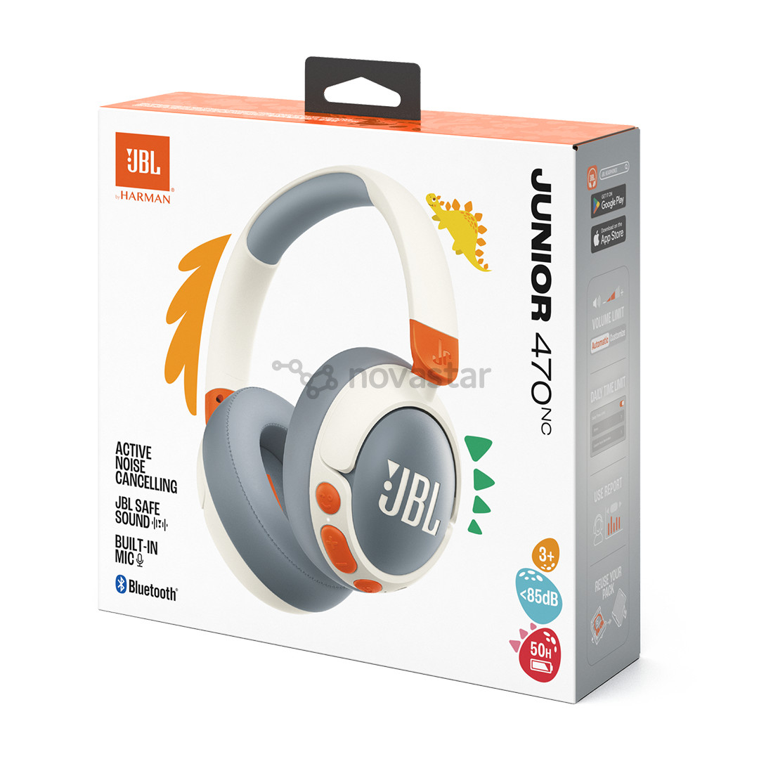 JBL Junior 470NC, white - Wireless headphones
