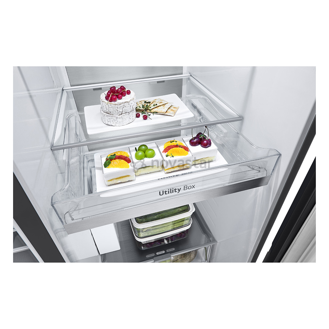 LG, InstaView, 628 L, aukštis 179 cm, SBS, juodas - Šaldytuvas