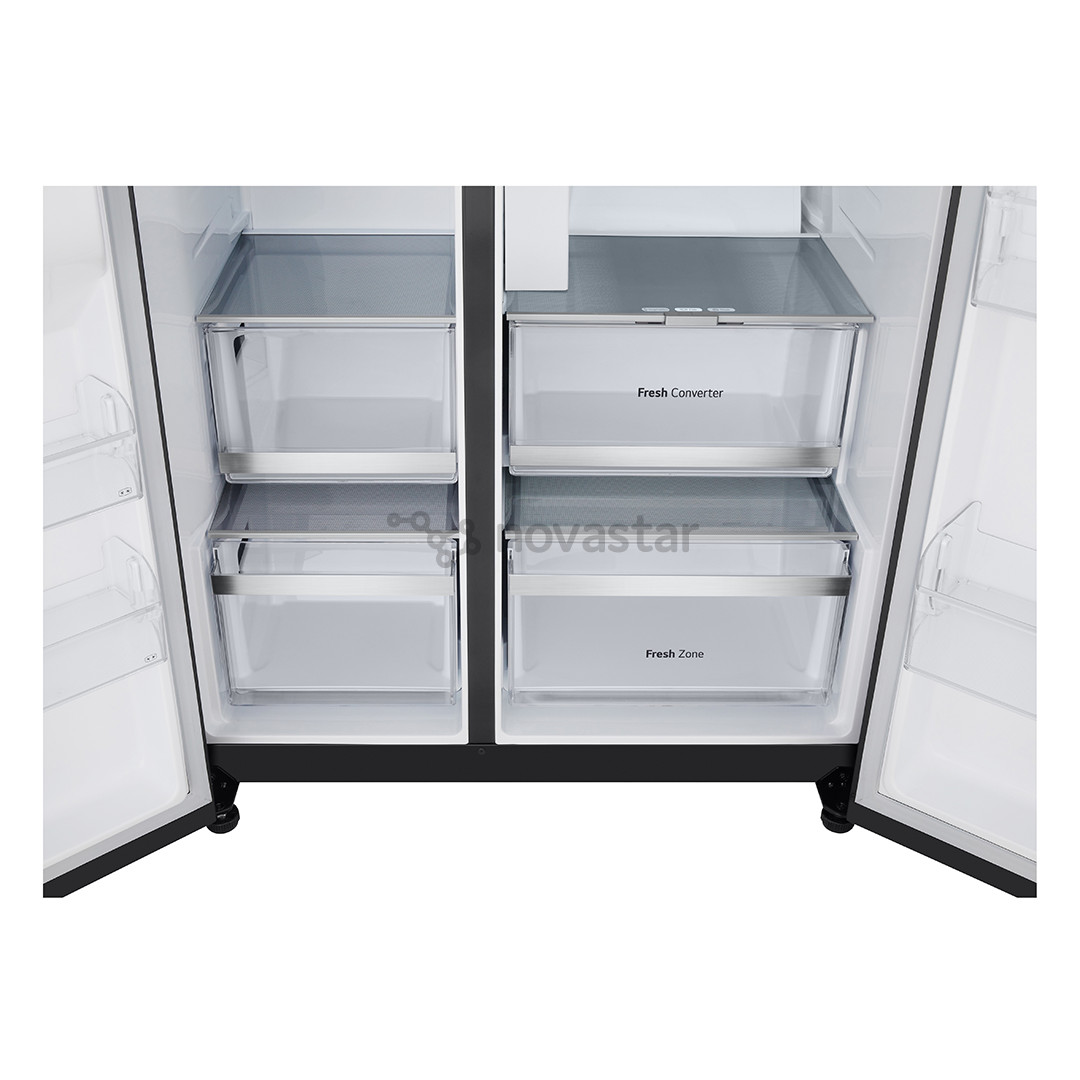 LG, InstaView, 628 L, aukštis 179 cm, SBS, juodas - Šaldytuvas