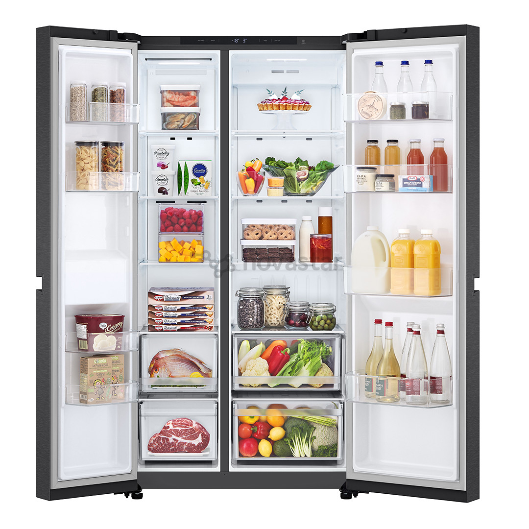 LG, NoFrost, 664 L, aukštis 179 cm, juodas - Šaldytuvas
