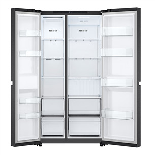 LG, NoFrost, 664 L, aukštis 179 cm, juodas - Šaldytuvas